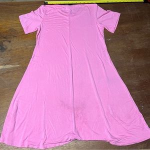 Long Spandex Shirt Dress - Soft & Stretch - Pink - Women’s Size Medium